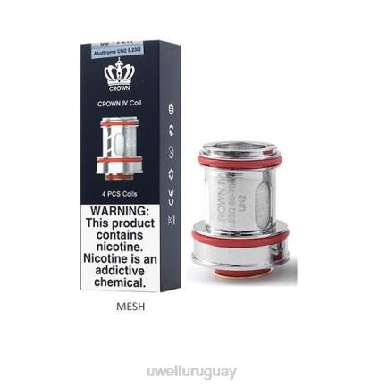 UWELL Online Shop - UWELL CROWN 4 bobinas de repuesto (paquete de 4) un2 doble malla 0.23ohm PTJR184