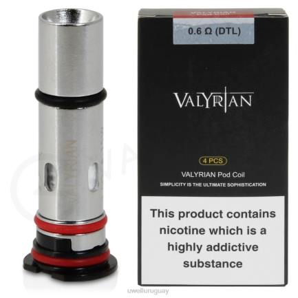 UWELL Online Shop - UWELL VALYRIAN bobinas de repuesto de cápsulas (paquete de 4) 0.6ohm dtl PTJR34