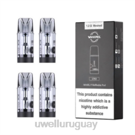 UWELL Sale - UWELL WHIRL F vainas (paquete de 4) 1,2 ohmios PTJR198