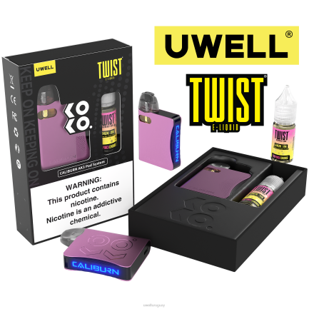 UWELL Uruguay - UWELL CALIBURN AK3 kit + vainas a3s 0.8ohm (x2) + daddy's vapor 10ml sales 50mg crl: rosa/flv: limonada rosa ponche 50 mg PTJR241