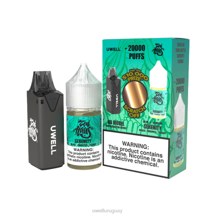 UWELL Montevideo - UWELL V6 dispositivo desechable + jugo daddy's vapor 30ml - paquete de colaboración clr: negro/flv: serenidad 50 mg PTJR222