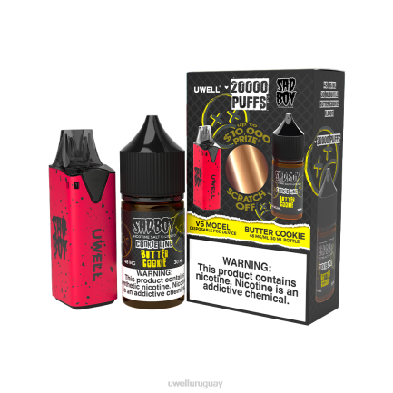 UWELL Montevideo - UWELL V6 dispositivo desechable + jugo daddy's vapor 30ml - paquete de colaboración clr: negro/flv: serenidad 50 mg PTJR222