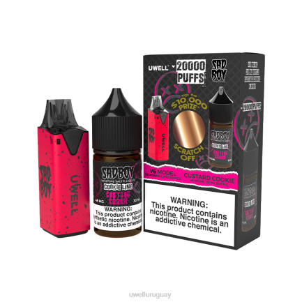 UWELL Montevideo - UWELL V6 dispositivo desechable + jugo daddy's vapor 30ml - paquete de colaboración clr: negro/flv: serenidad 50 mg PTJR222